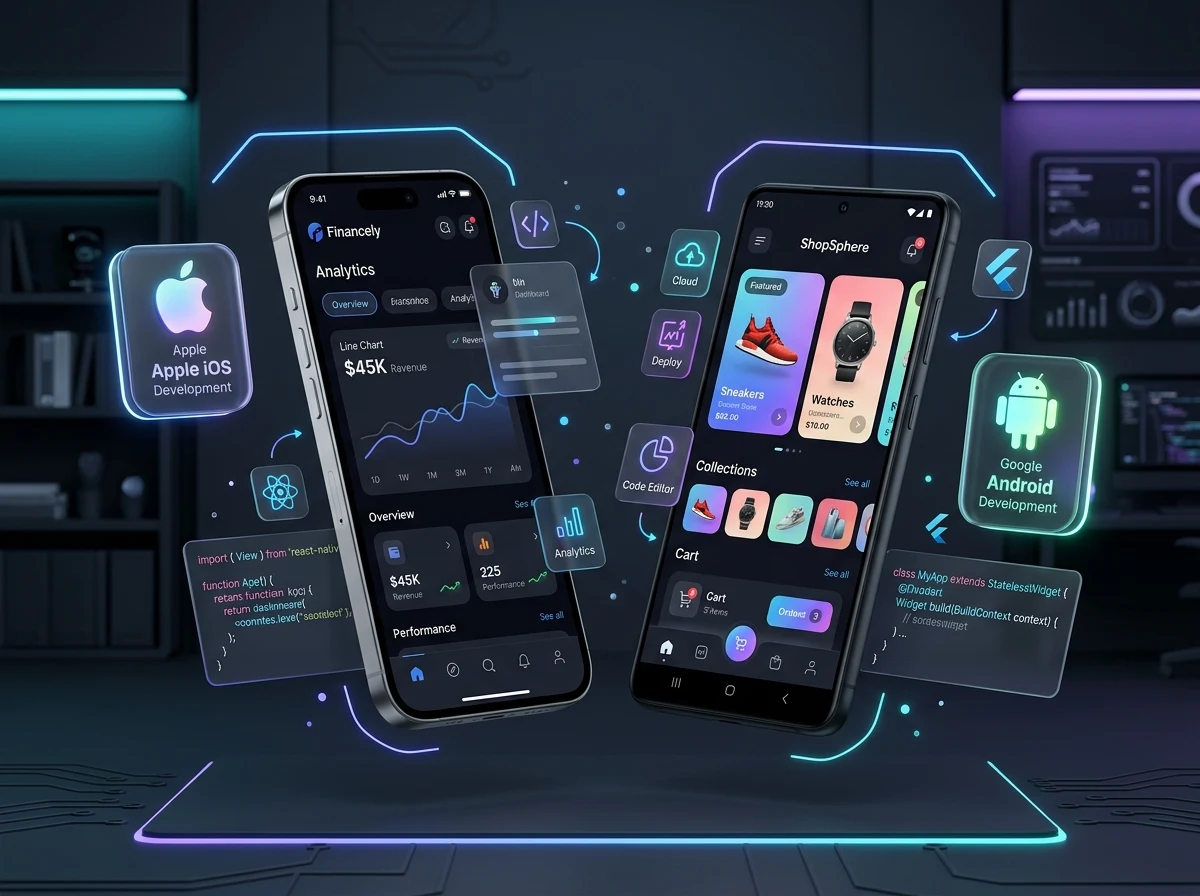 Desarrollo de aplicaciones móviles en Chile para iOS y Android con Flutter y React Native